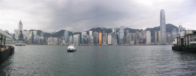 De skyline van Hong Kong